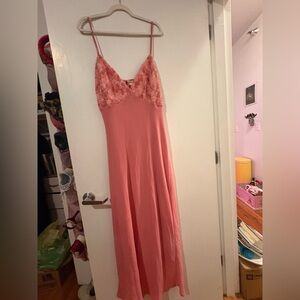 Elegant Pink Lace Nightgown